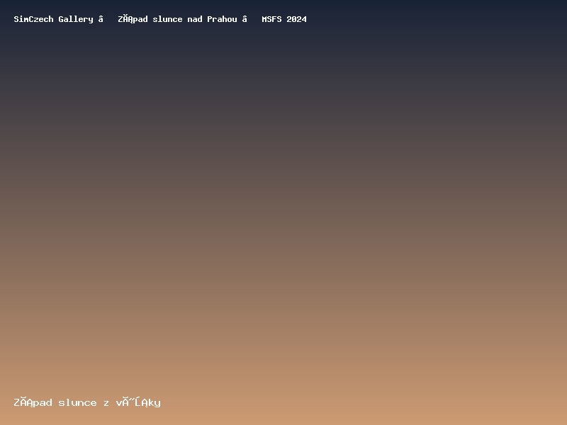 Z&aacute;pad slunce nad Prahou &mdash; MSFS 2024 Ultra Screenshots