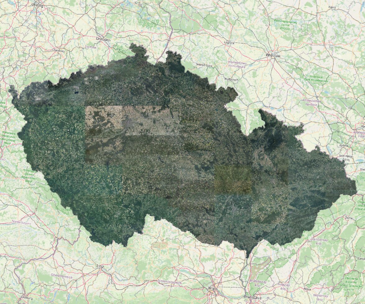 Orto_cz ZL17plus CZUK  Celá ČR jednotlivé čtverce