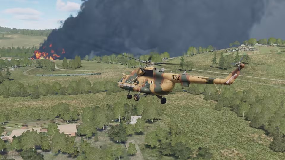 DCS World: Search and rescue server vylep&scaron;uje syst&eacute;m ha&scaron;en&iacute; pož&aacute;rů