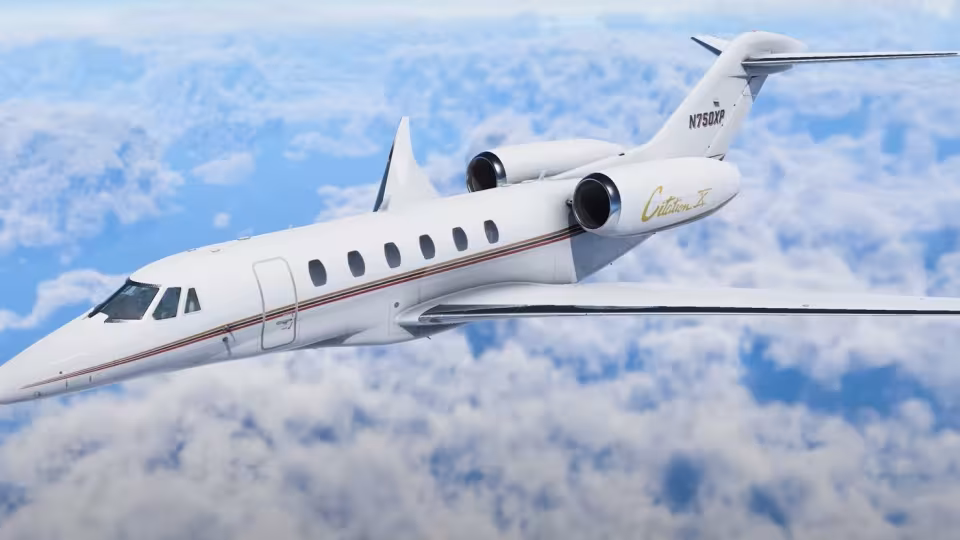 Upout&aacute;vka na Citation X v X-Plane 12