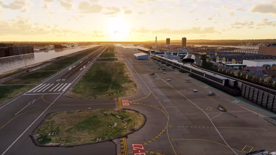 Orbx vyd&aacute;v&aacute; leti&scaron;tě London City (EGLC) pro X-Plane